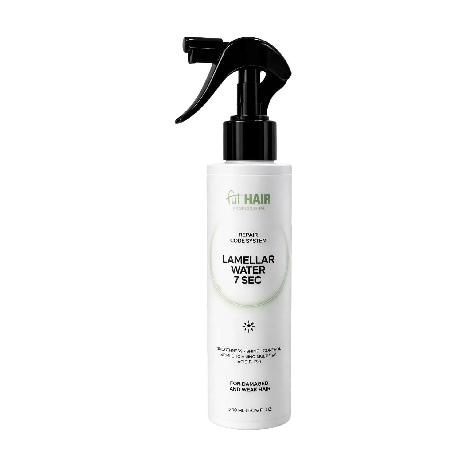 Ламелярна вода FutHAIR Professional Repair Code System Lamellar Water 7 Sec для миттєвого розгладження волосся, 200 мл